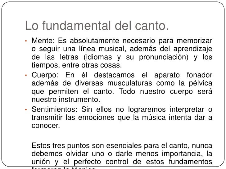 Canto lírico bases para iniciados