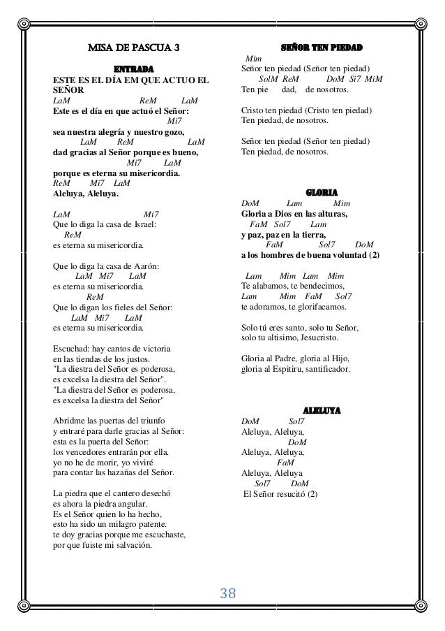 Cantos para Misas en el año litúrgico
