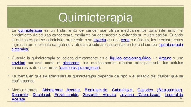 Quimioterapia Cancer De Prostata
