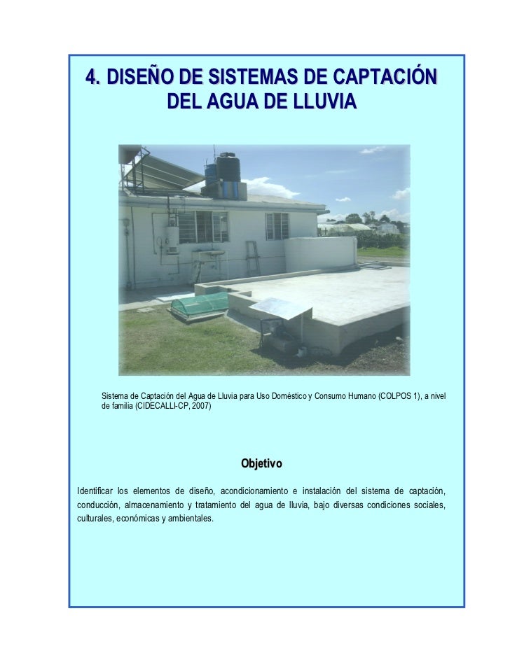 Diseño de Sistemas de Captación de Agua de Lluvia