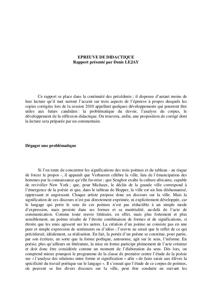 Dissertation didactique capes interne