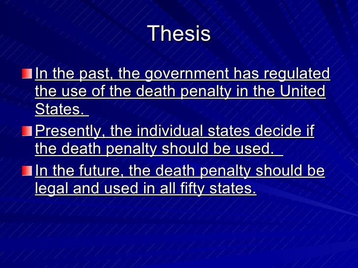 Anti capital punishment thesis
