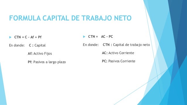 Capital de trabajo neto