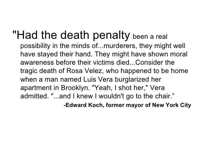 Good conclusion death penalty essay