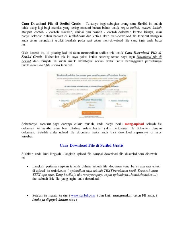 cara file di scribd gratis cara file di scribd gratis