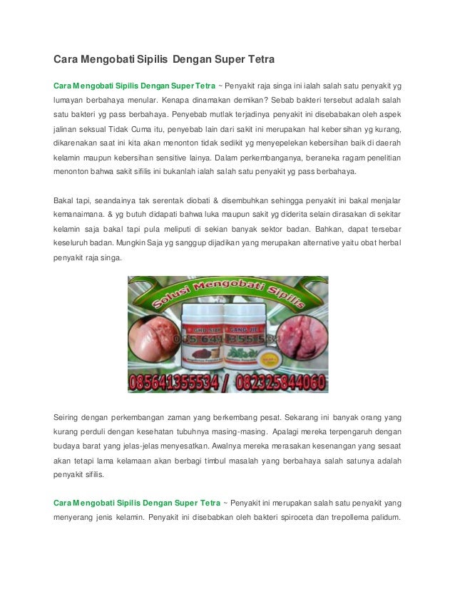 cara mengobati sipilis dengan tetra cara mengobati sipilis dengan tetra