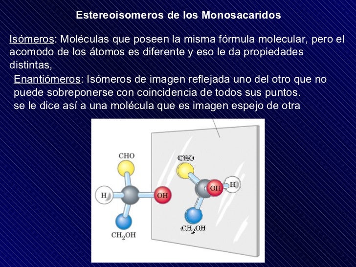 Resultado de imagen de estereoisómeros monosacaridos