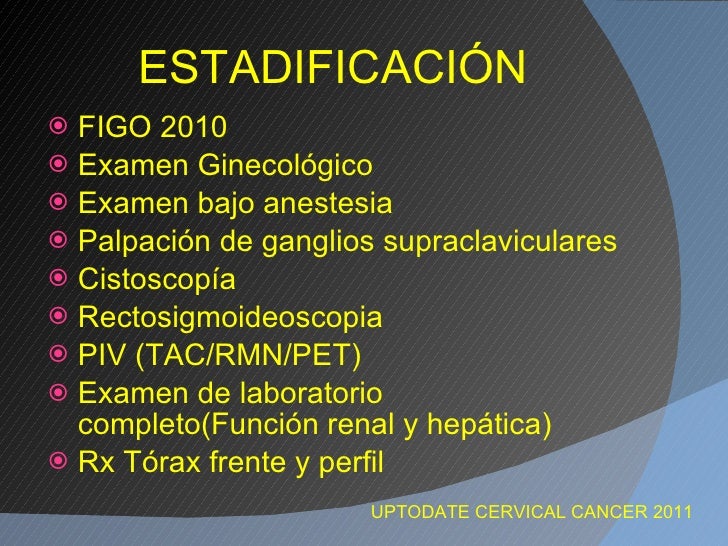 Most cancers Cervix Estadios Figo