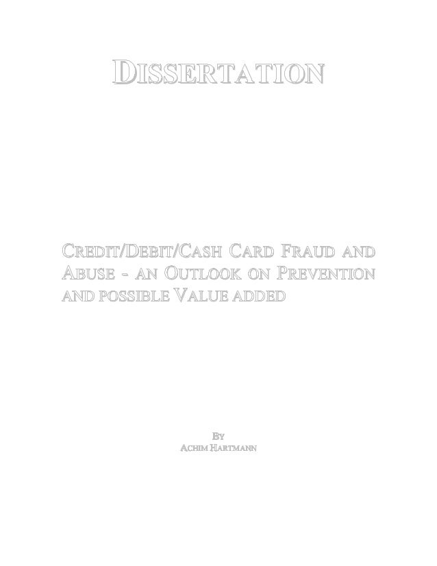 dissertation credit cards dissertation credit cards