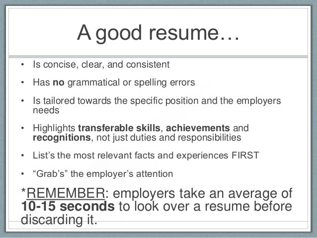 Transferable skills on a resume