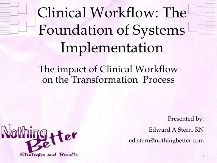 clinical workflows clinical workflow implementation clinical workflows clinical workflow implementation