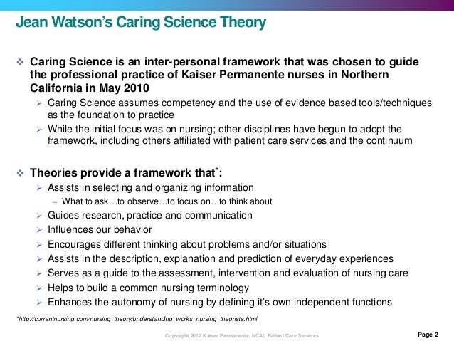 jean watson’s caring theory my jean watson’s caring theory my