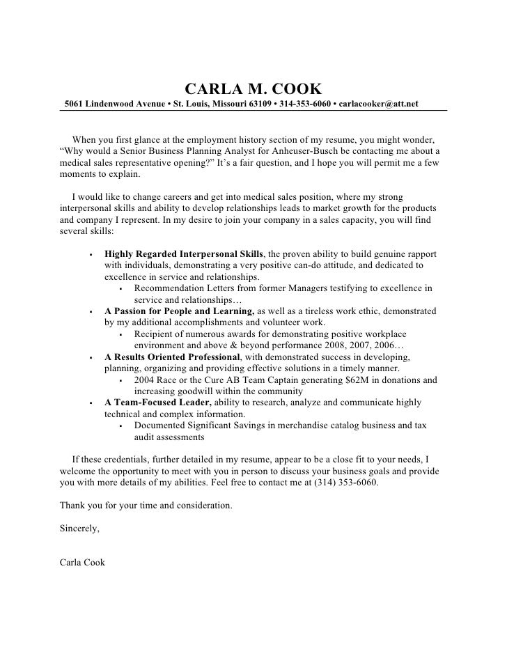 how to write a sales cover letter