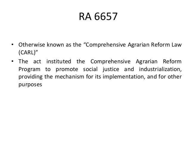 disadvantages of comprehensive agrarian reform law of 1988 disadvantages of comprehensive agrarian reform law of 1988