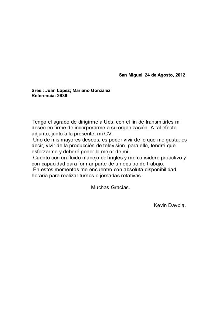 Carta Presentacion Curriculum Como Hacer Una Buena Carta