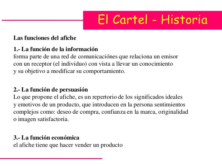 Cartel historia