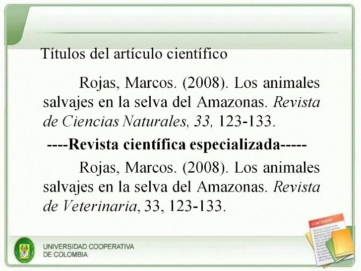 Lista de Referencias Normas APA