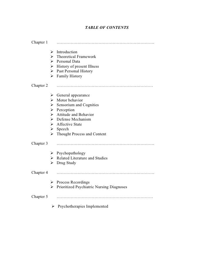 Schizophrenia Case Study