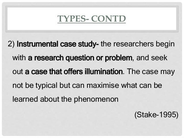 Example of case study method of research