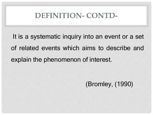 Case Studies § Q: Foundations of Qualitative Research in