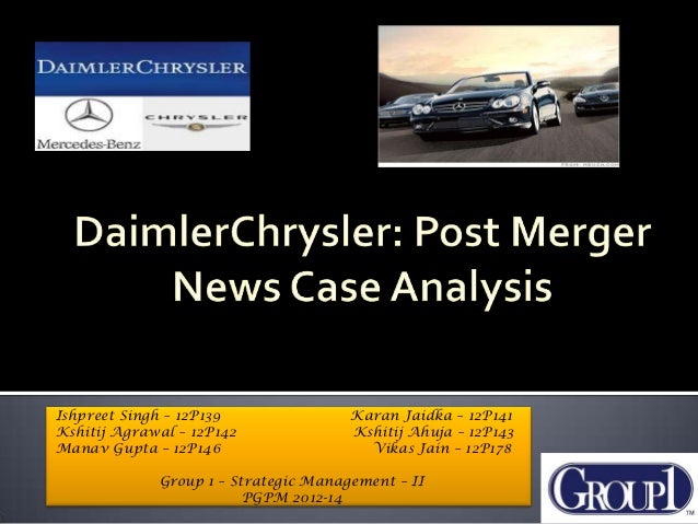 Daimler chrysler merger case #3