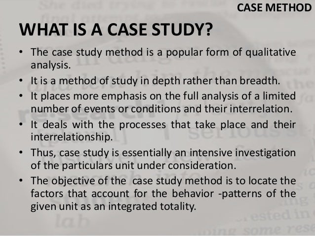 Clinical case study method