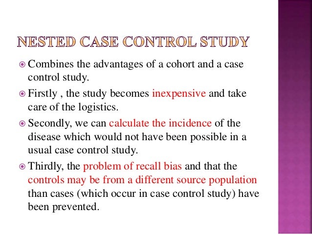case control studies vs cohort studies case control studies vs cohort studies