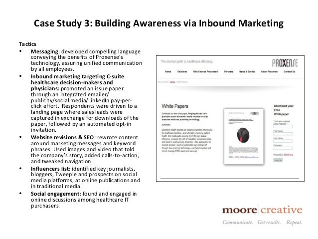 Example of a marketing case study analysis