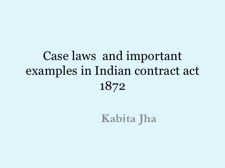 Legal case studies india