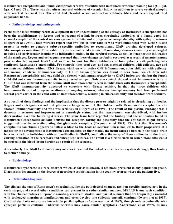 a clinical description of rasmussens encephalitis a clinical description of rasmussens encephalitis