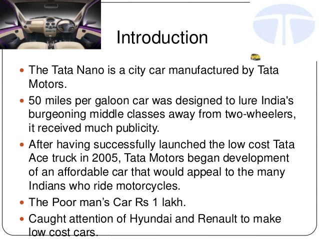 tata nano operations case study Tata nano : a lesson in branding published on september 19 adtech, ad operations nano suddenly became a case study all over the b schools. tata nano operations case study Tata nano : a lesson in branding published on september 19 adtech, ad operations nano suddenly became a case study all over the b schools.