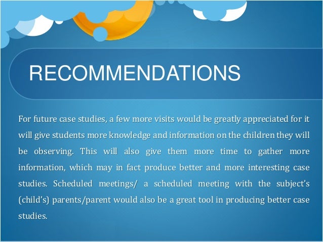 Case Study Template For Children