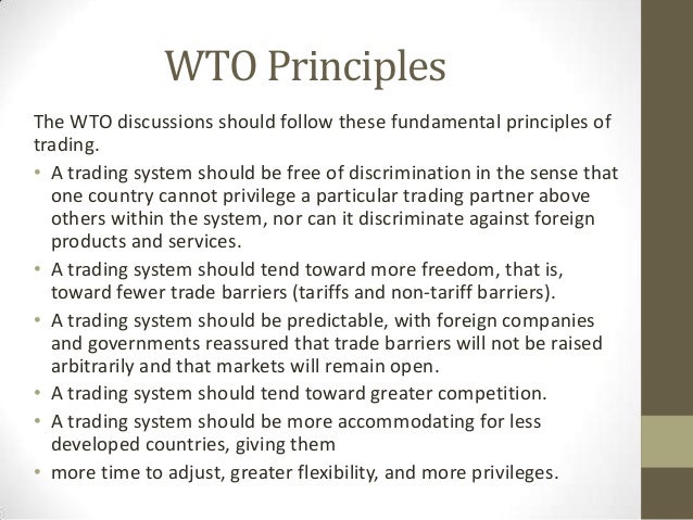 Fundamental principles of wto trading system