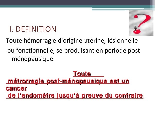 Carcinome De L'endomètre