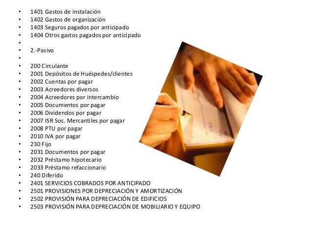 Catalogo De Cuentas De Un Hotel