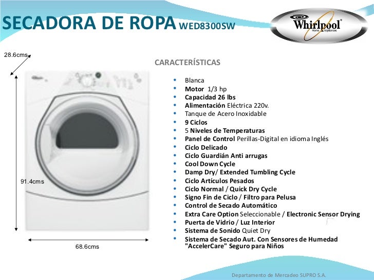 Сasa Funcionamiento de una secadora de ropa whirlpool