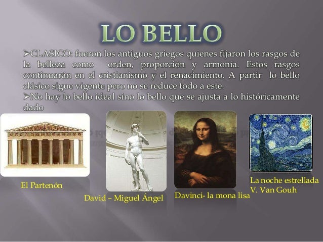 Categorías de la estética
