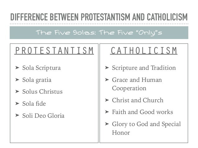 the differing views of protestantism and catholicism What is the difference between catholics and protestants catholics and protestants believe and do many of the same things some differences are trivial. the differing views of protestantism and catholicism What is the difference between catholics and protestants catholics and protestants believe and do many of the same things some differences are trivial.