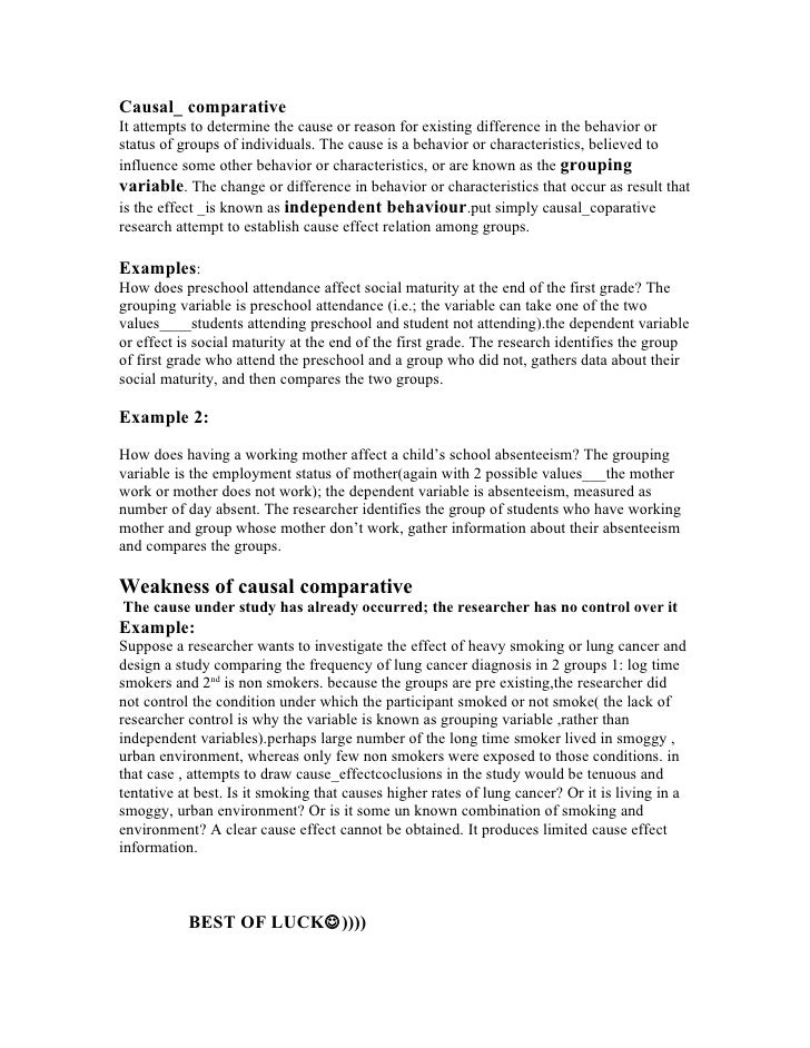 Example of causal comparative research paper image