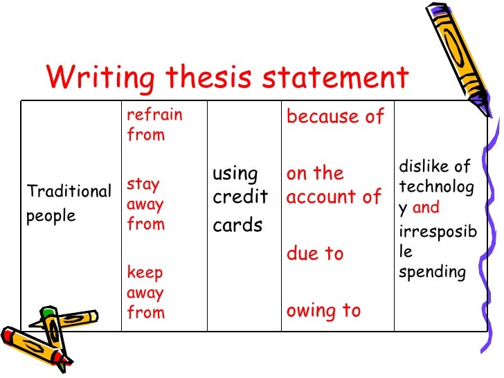 thesis statement for using credit cards