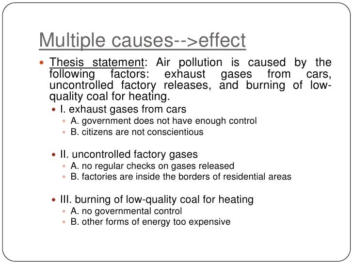 Thesis statement for causes of global warming