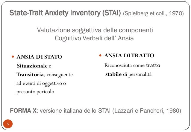 Ansia Di Stato E Di Tratto
