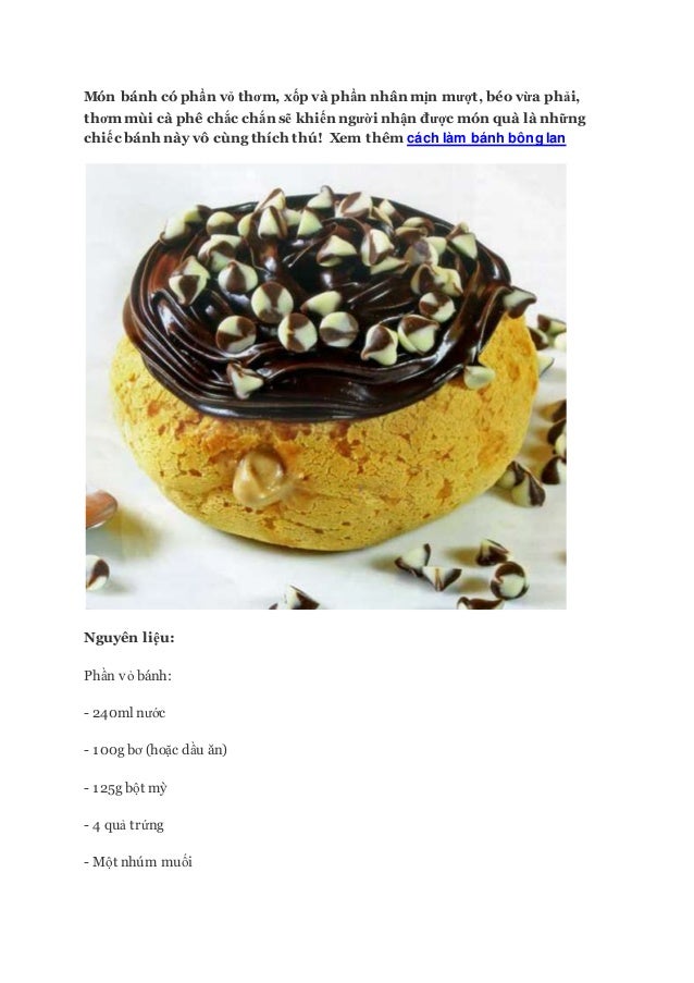 Cach+Lam+Banh+Xu+Kem Cách làm bánh su kem cà phê ngon