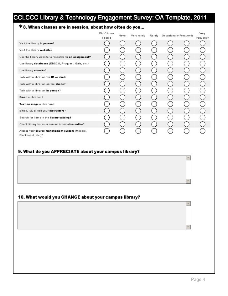 access survey template