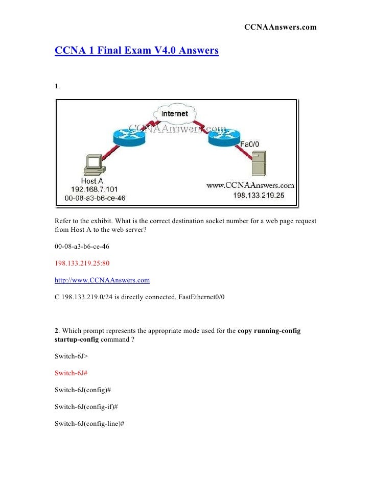Exam ccna