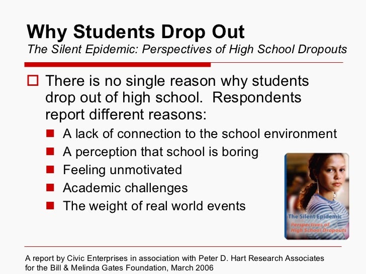 Why do students dropout of high school essay