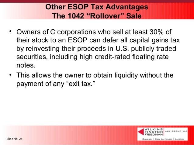 Incentive stock options rollover