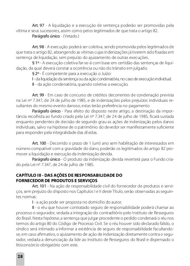Artigo 28 cdc