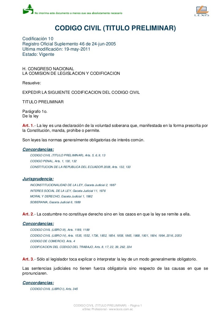 Cdigo Civil Ecuatoriano Actualizado | codigo civil ecuatoriano actualizado hasta agosto del 2011 Cdigo Civil Ecuatoriano Actualizado | codigo civil ecuatoriano actualizado hasta agosto del 2011