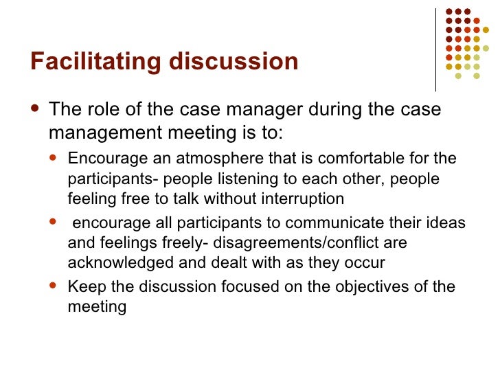 facilitating case management facilitating case management
